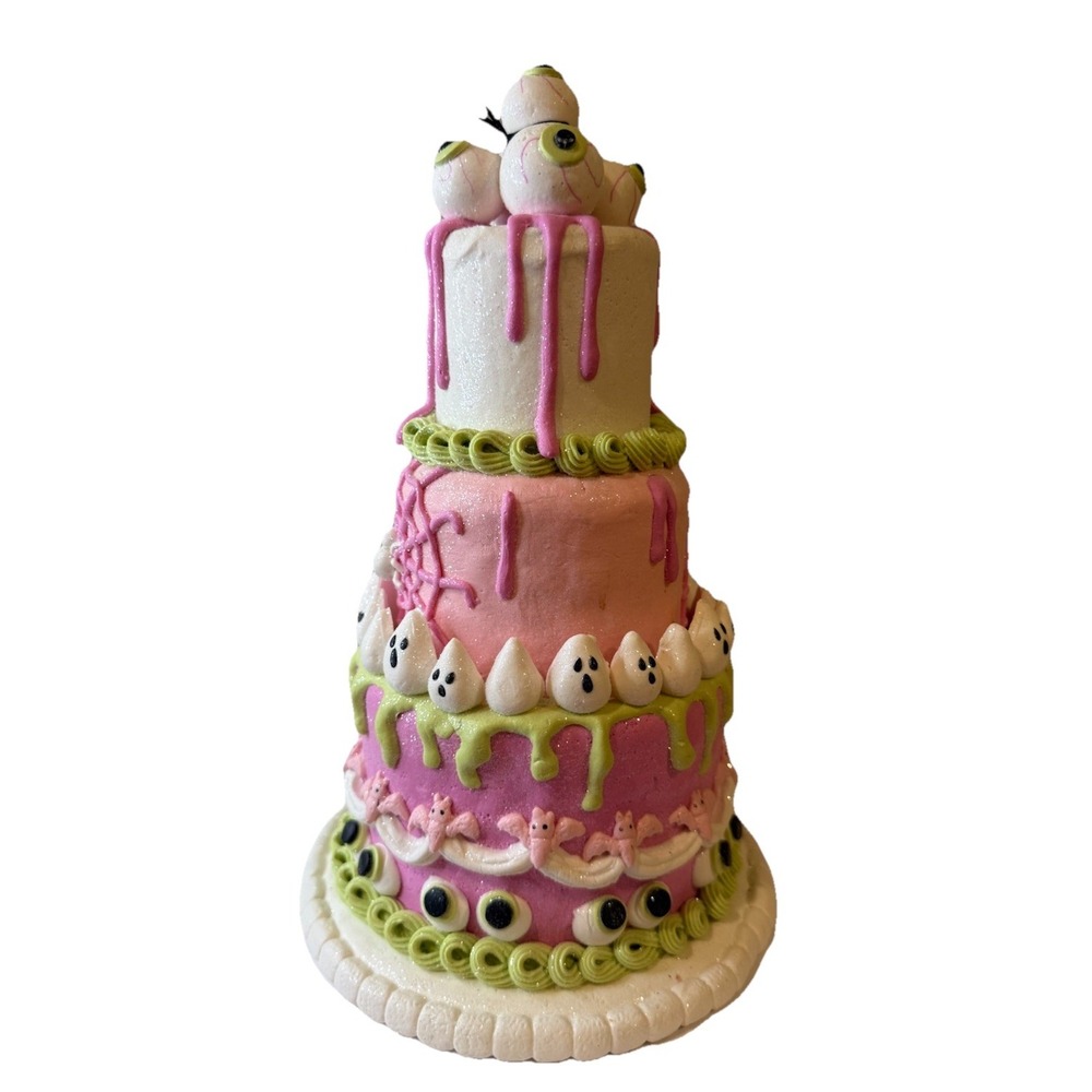 3 Tier Pink Halloween Faux Cake by Ghoulish 22" High